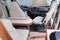 Camper Dining Room front van seat vanlife and steering wheel