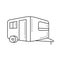 Camper line icon.