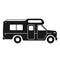 Camper. Motorhome icon. Car for travel and tourism. Side view