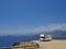 Camper parked on the beach