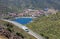 Camper on the road near spanish city Portbou.