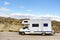 Camper rv in Tabernas desert nature, Spain