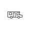 Camper trailer line icon