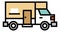 Camper truck icon. Travel car symbol. Home trailer