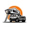 Camper Truck Overland Illustration Vector Isolated