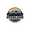 camper truck overland vehicle logo vector