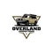 camper truck overland vehicle logo vector