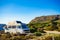 Camper van on beach, camping on nature