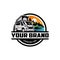 camper van, motor home illustration logo vector