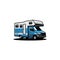 camper van - motor home - snail camper illustration vector