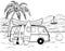 Camper Van Tropical Beach Lifestyle