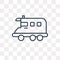Camper van vector icon isolated on transparent background, linear Camper van transparency concept can be used web and mobile