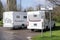 Camper vans only sign and caravan mobile homes parking