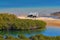 Campers on beach in Loreto bays in baja california  sur IX