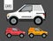 Campers mockup cars vehicles icons