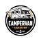 Campervan Motorhome RV Caravan Logo Vector Art