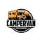 Campervan RV motorhome caravan outdoor circle emblem logo