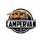 Campervan RV motorhome caravan outdoor circle emblem logo