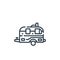 campervan vector icon. campervan editable stroke. campervan linear symbol for use on web and mobile apps, logo, print media. Thin