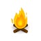 Campfire, bonfire vector icon symbol