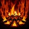 Campfire fire flames, generative