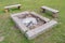 Campfire fireplace fire hole pit made of stones nature