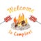 Campfire icon concept