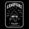 Campfire logo, emblem, poster for printing and web using.