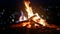 Campfire night boken view