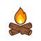 Campfire vector icon