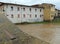 Campi Bisenzio, Tuscany, Italy. Rising water levels in the river Bisenzio.