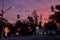 campinas-sp,brasil-july 19,2021: moraes Sales avenue in a late afternoon with natural sunset light and cars passing by the track