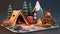 Camping 3D - Get inspired for your next camping trip with this beautiful campsite scene ai generated