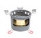 Camping alcohol stove standing and plate