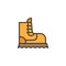 Camping boot filled outline icon