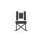 Camping chair vector icon