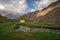 Camping in Chitkul Trek - Landscape of Sangla Valley, Himachal Pradesh, India / Kinnaur Valley