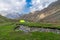 Camping in Chitkul Trek - Landscape of Sangla Valley, Himachal Pradesh, India / Kinnaur Valley