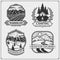 Camping club emblems, badges and design elements. Retro set of mountain tourism, forest camping, outdoor adventure and wanderlust.