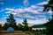 Camping Colorado Evening with Tent and Lake side View