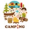 Camping elements and boy