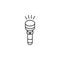 Camping flash torch light icon