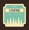 Camping forest expedition badge. Outdoor logo and emblem.