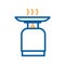Camping gas stove icon object. Vector thin line illustration