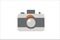 Camping Gray Camera Vector Illustration