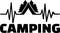 Camping heartbeat line with tent