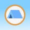 Camping, Hiking Holiday Tent Flat Vector Icon