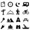 Camping icon set