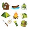 Camping icons