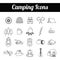 camping icons. Vector illustration decorative design